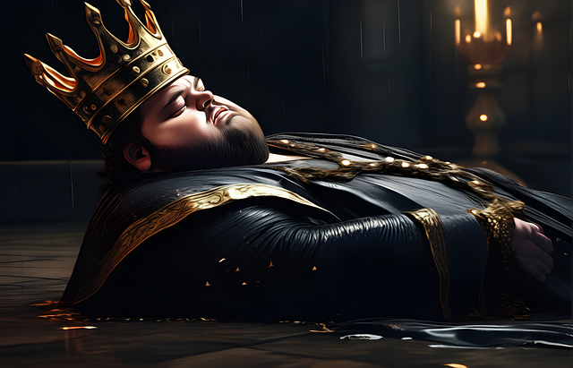Free king sleeping wet illustration