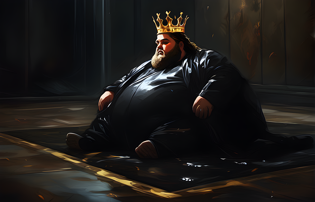 Free king sleeping wet illustration