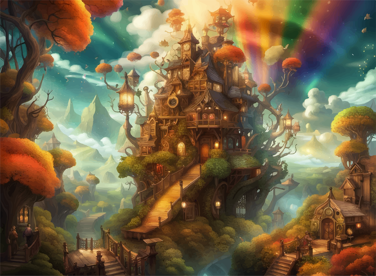 Download Steampunk Castle Fantasy Royalty Free Stock Illustration