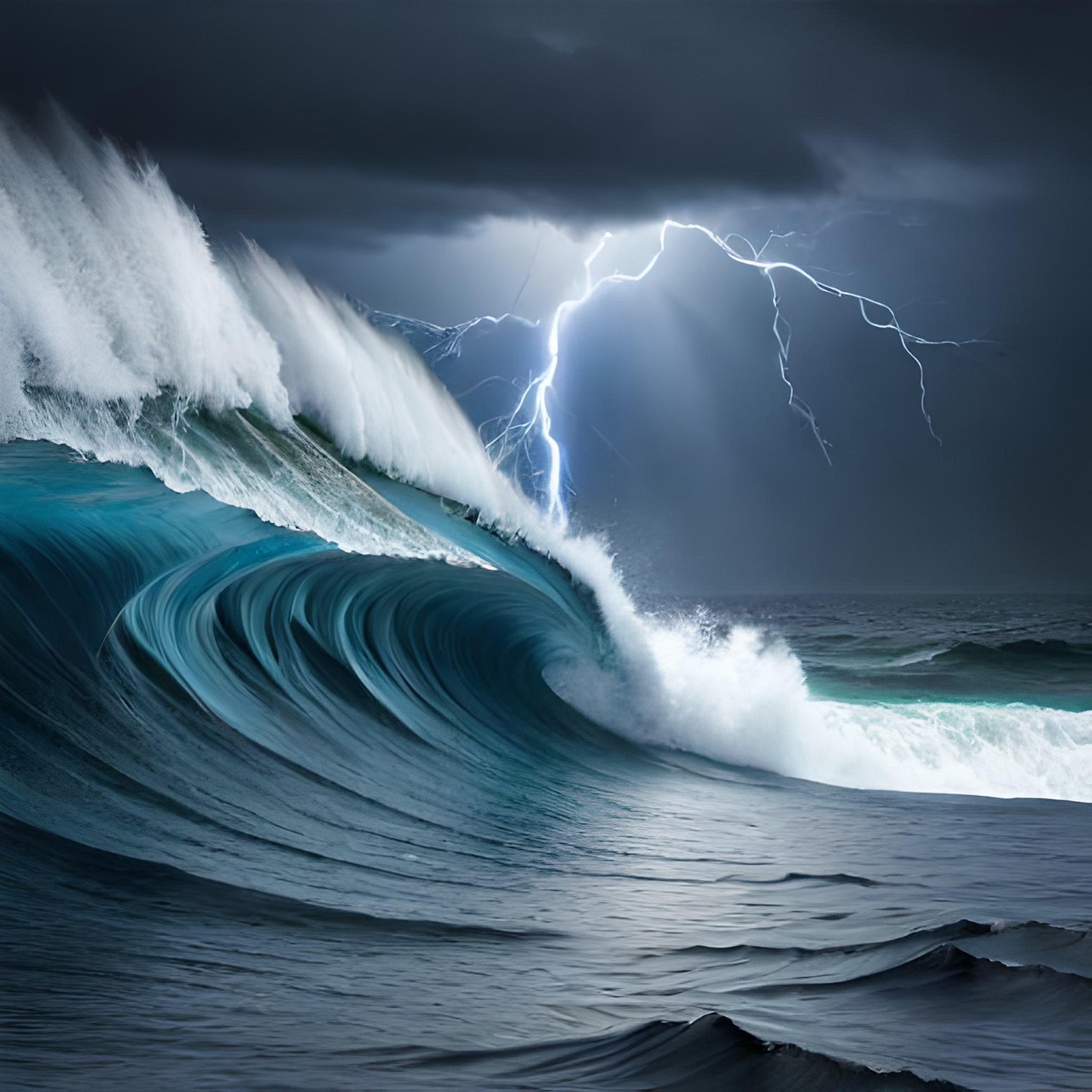 Storm At Sea Waves