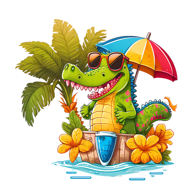 Free ai generated crocodile alligator illustration