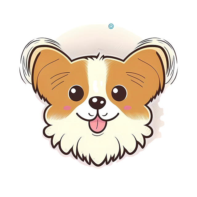 Free papillon dog animal illustration