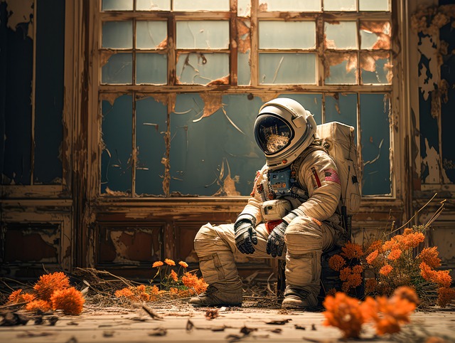 Free ai generated nature astronaut illustration