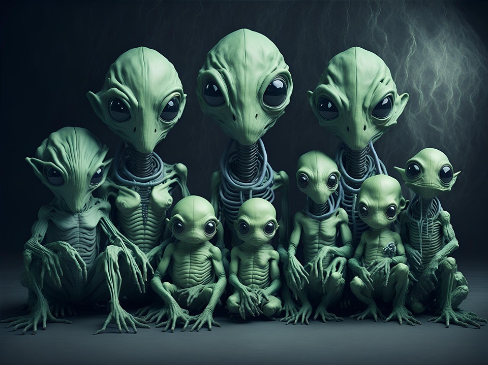 Download Ai Generated, Aliens, Family. Royalty-Free Stock Illustration ...