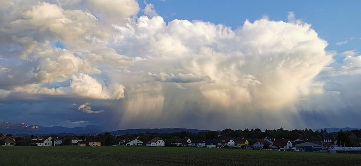 Regn, Himmel, Skyer, Natur, Landskab