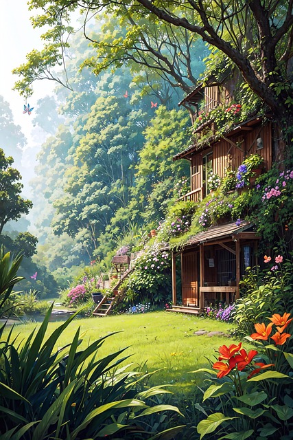 Wald, Haus, Gebäude, Bäume, Heimat