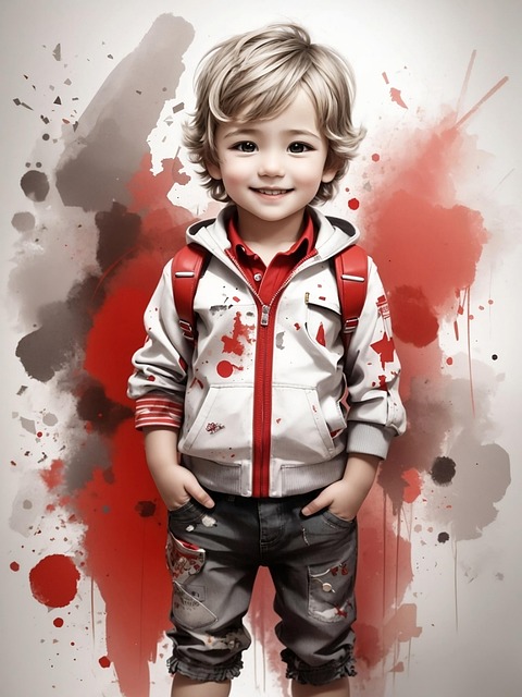 Free ai generated boy child illustration