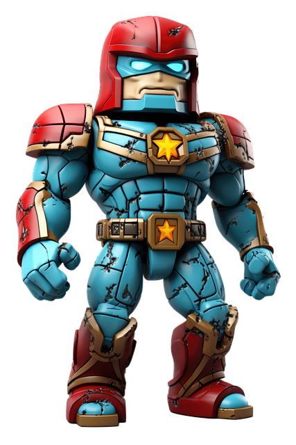 Free toy plastic hero illustration