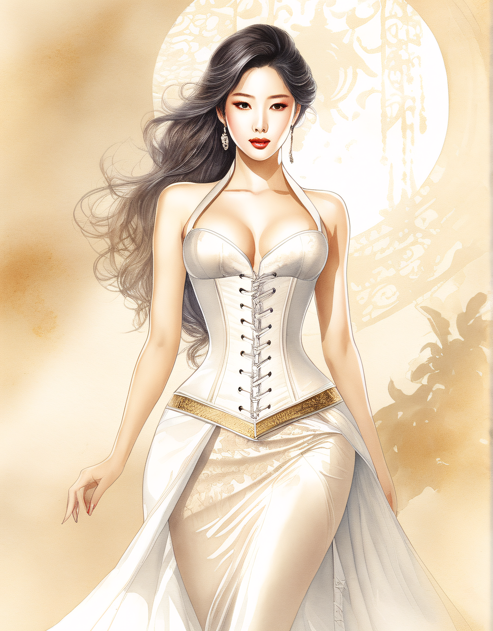 Download Ai Generated Woman Corset Royalty Free Stock Illustration 