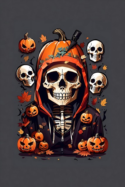 Free ai generated skeleton skull illustration