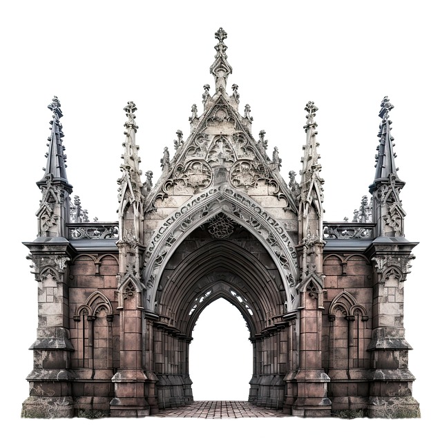 Free ai generated gatehouse building illustration