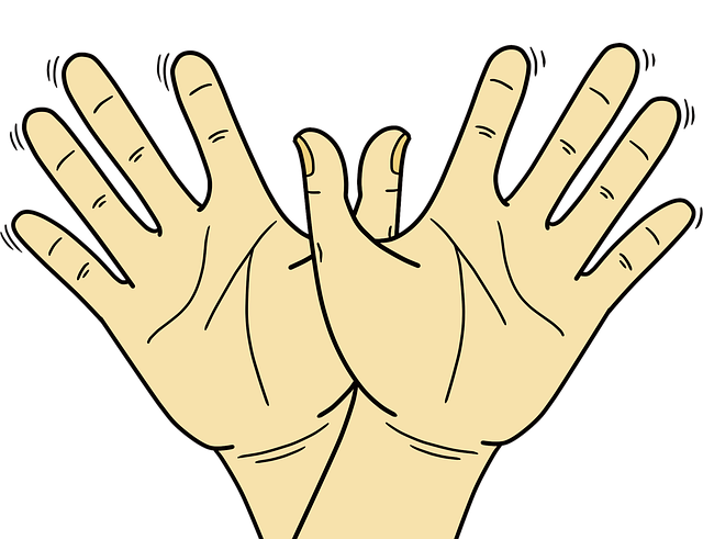 Free hands gesture butterfly hands illustration