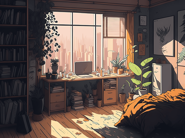 Ai Generado, Habitación, Luz De Sol