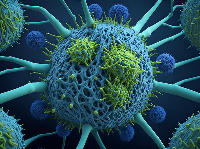 Free ai generated microbe microscopic illustration