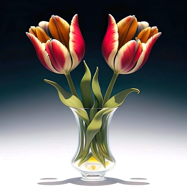 Free ai generated flowers vase illustration