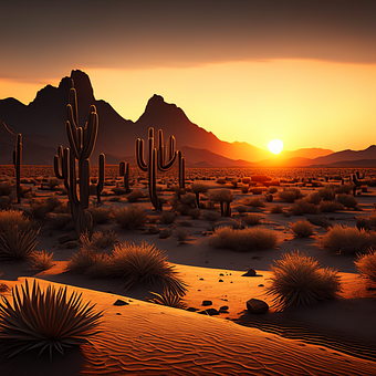 Free Ai Art Desert illustration and picture