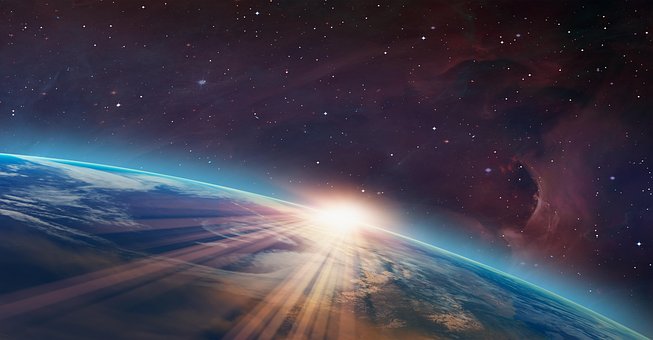 Erde, Raum, Planet, Sterne, Universum