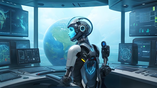 Free ai generated robot android illustration