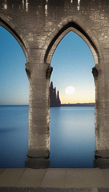 Free ai generated architecture arches illustration