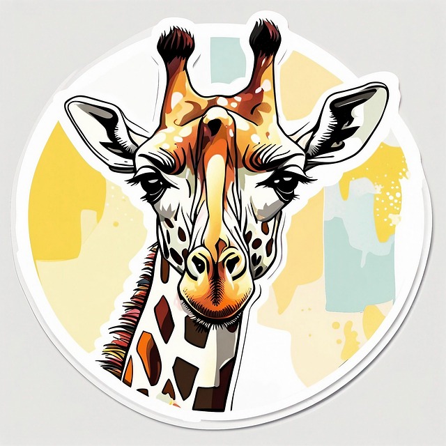 Free Ai Generated Giraffe illustration and picture