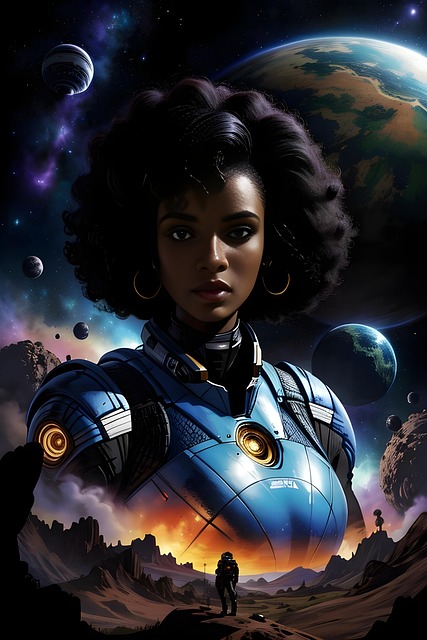 Free ai generated woman science fiction illustration