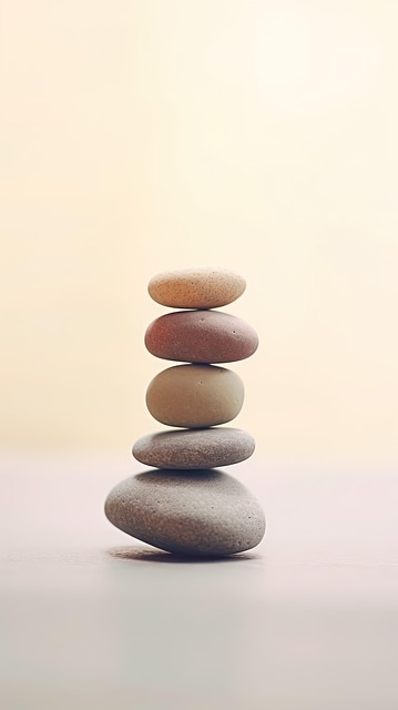 Free minimalist rocks stacked illustration