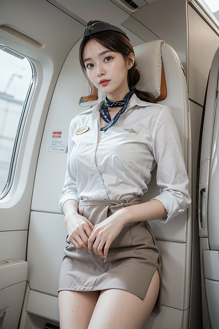 Download free HD stock image of Ai Generated Woman Free ai generated woman flight attendant illustration