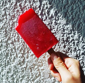 Is, Palette, Popsicle, Ribs, Rød, Søde