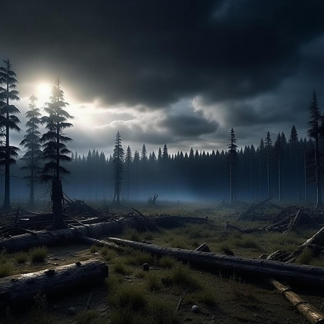 Free ai generated trees forest illustration