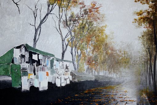 Paris, Francia, Lluvia, Pasaje, Arboles