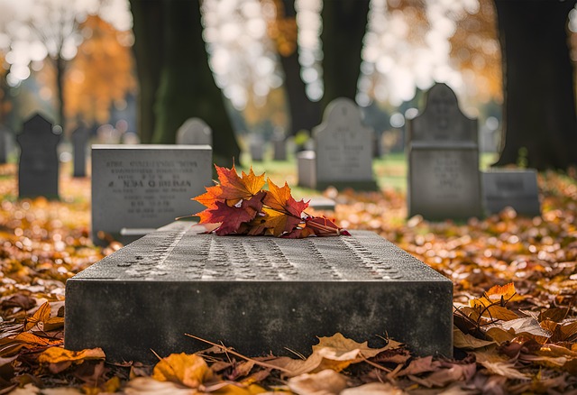 Free ai generated graveyard tombstone illustration