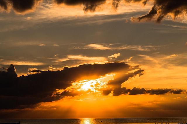 Pôr Do Sol, Mar, Céu, Horizonte, Humor