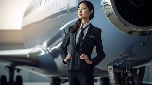 Free ai generated woman stewardess illustration