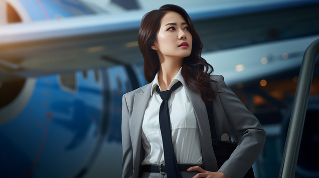 Free ai generated woman stewardess illustration