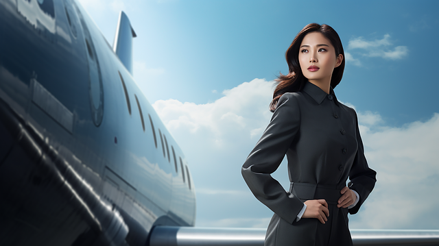 Free ai generated woman stewardess illustration