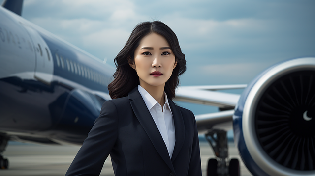 Free ai generated woman stewardess illustration