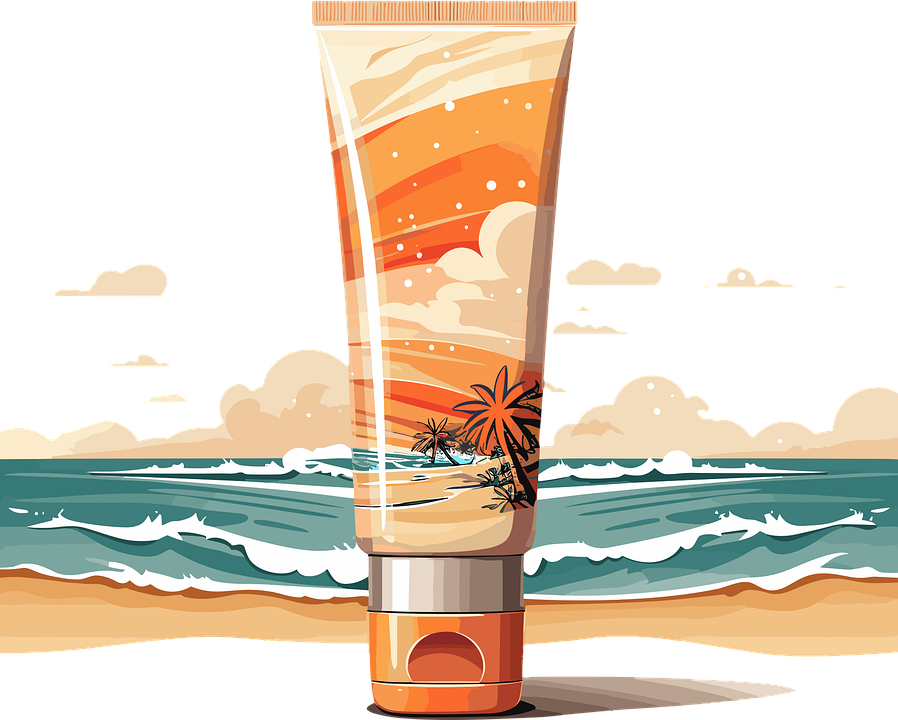 Download Sunblock, Sunscreen, Ocean. Royalty-Free Vector Graphic - Pixabay