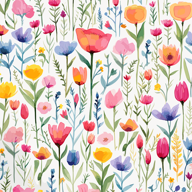 Free flowers poppies pastel vector
