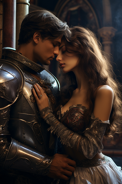 Free ai generated couple warrior illustration