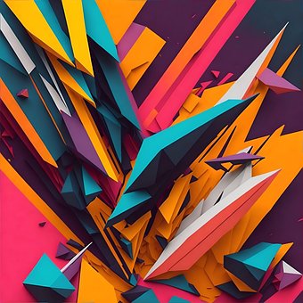 Abstrakt, Geometrisch, Kunstwerk, Bunt