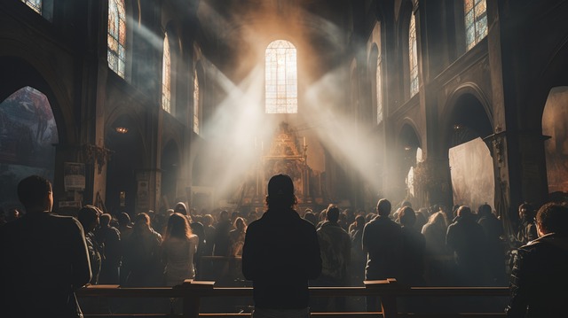 Free ai generated church worship illustration
