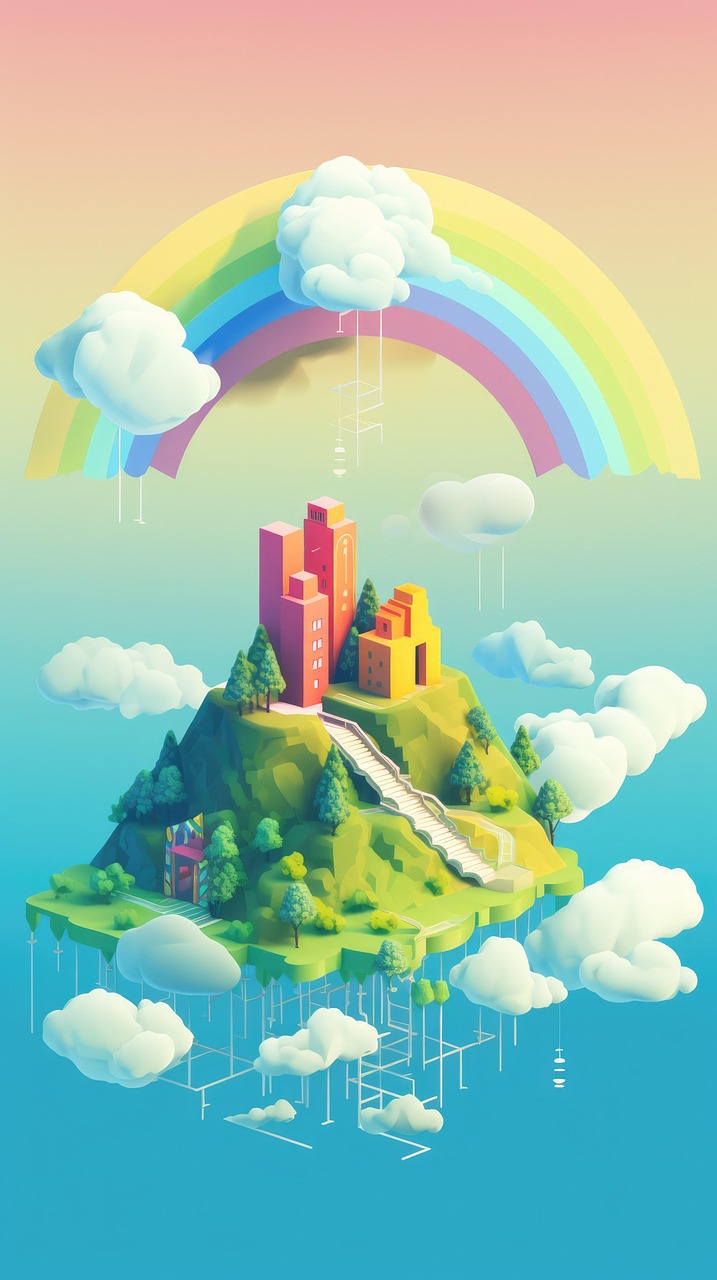 Download Ai Generated Island Sky Royalty Free Stock Illustration