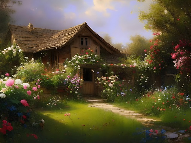 Free ai generated house abandoned illustration