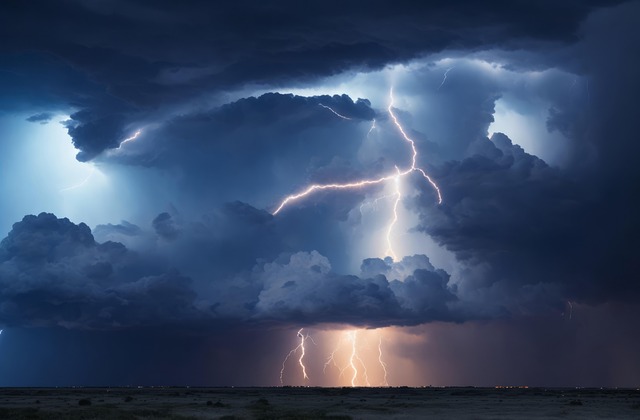 Free ai generated storm lightning illustration