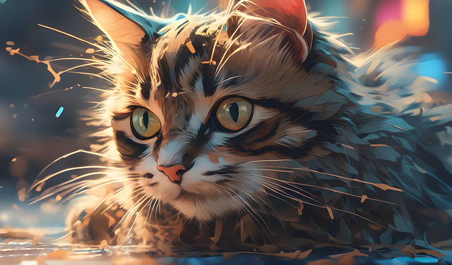 Free feline pet kitten illustration