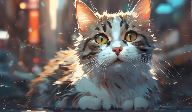 Free feline pet kitten illustration