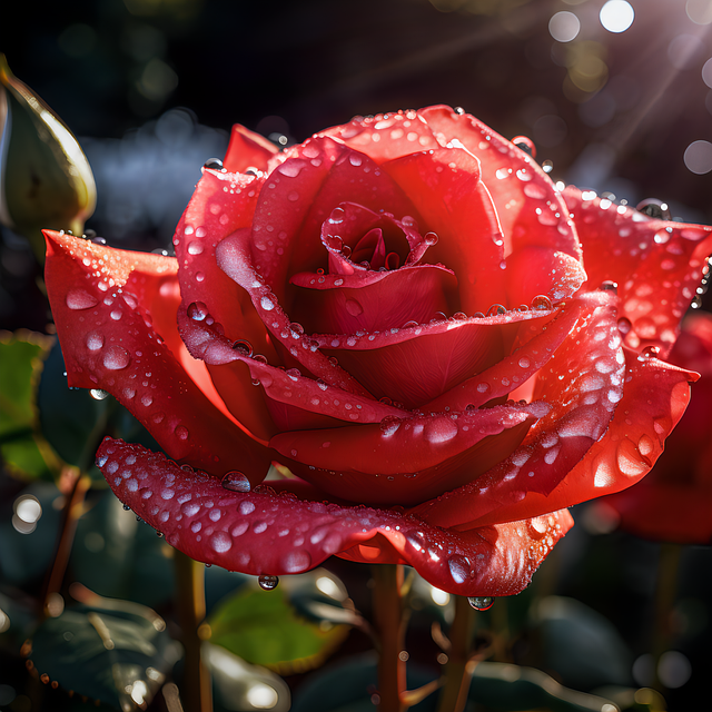 Free ai generated rose red rose illustration