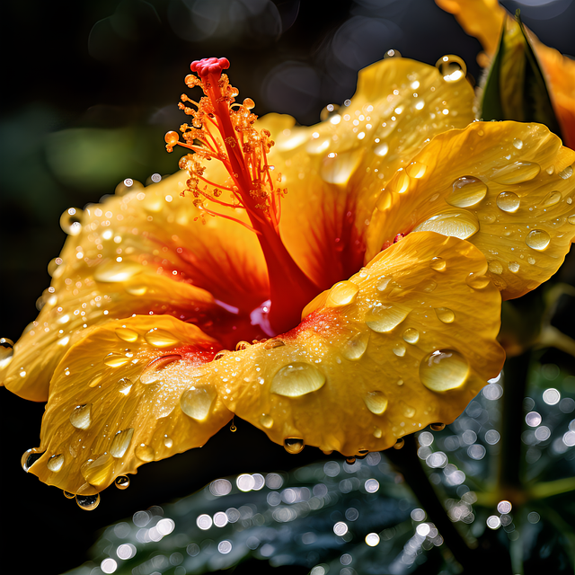 Download free HD stock image of Ai Generated Yellow Hibiscus Free ai generated yellow hibiscus hibiscus illustration