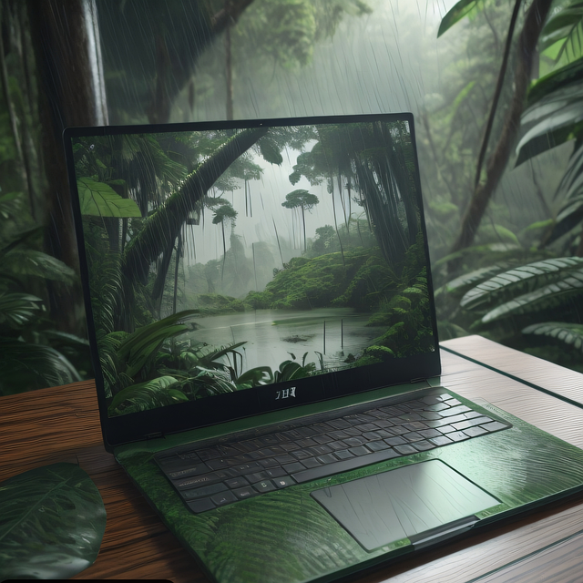 Ai Generiert, Laptop, Dschungel, Wald