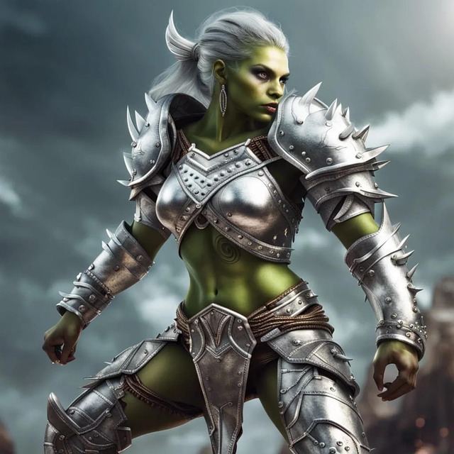 Free ai generated woman orc illustration